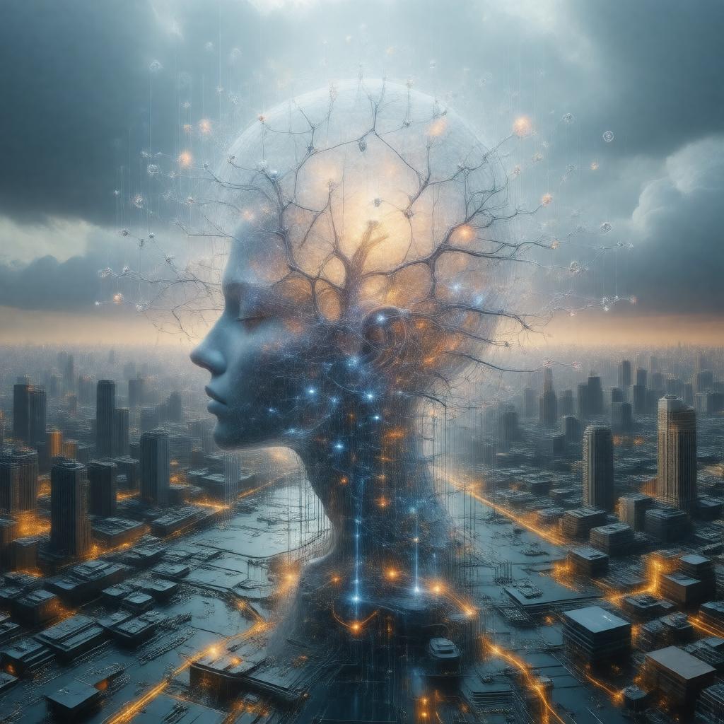 AI-created image of artificial neural networks