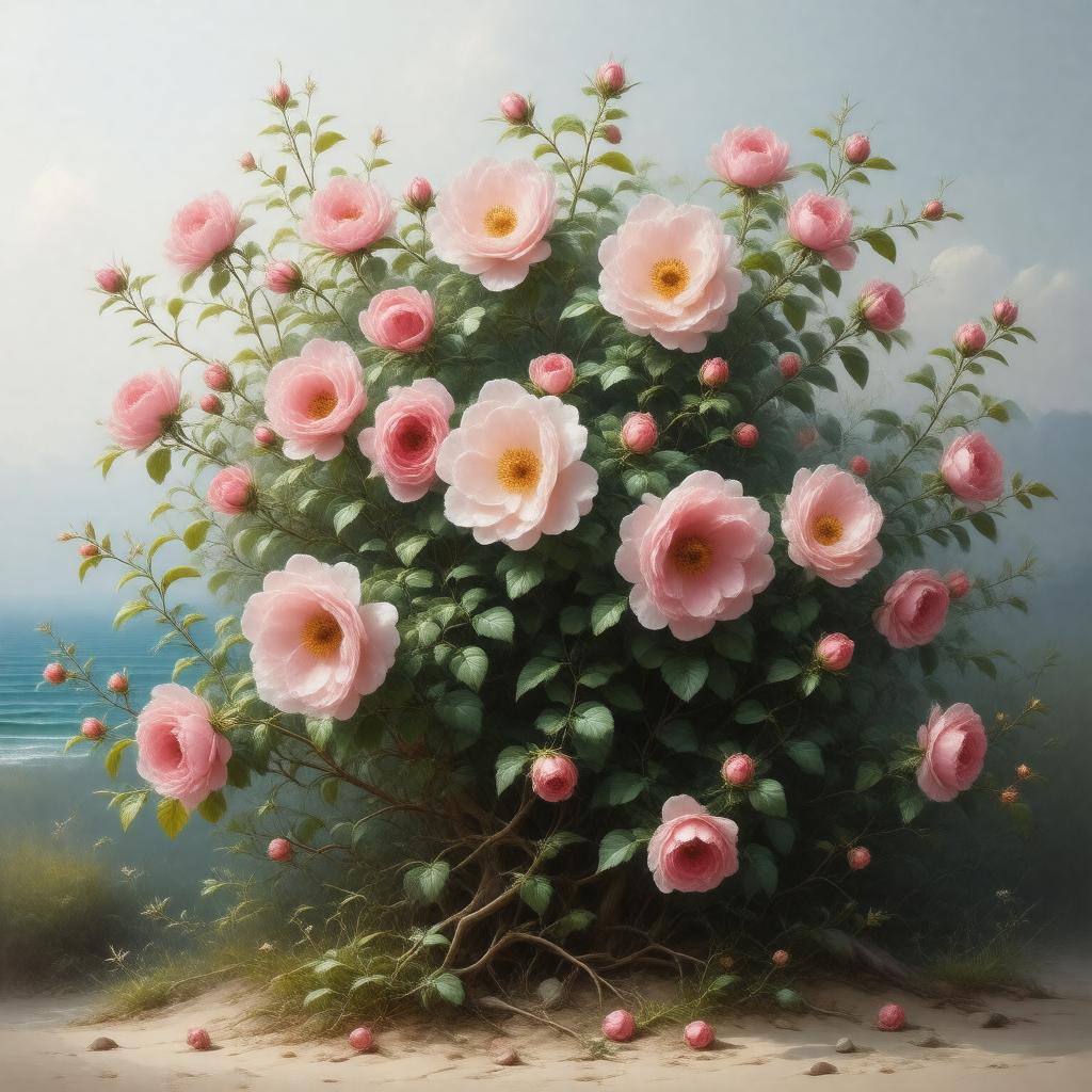 AI-created image of beach rose