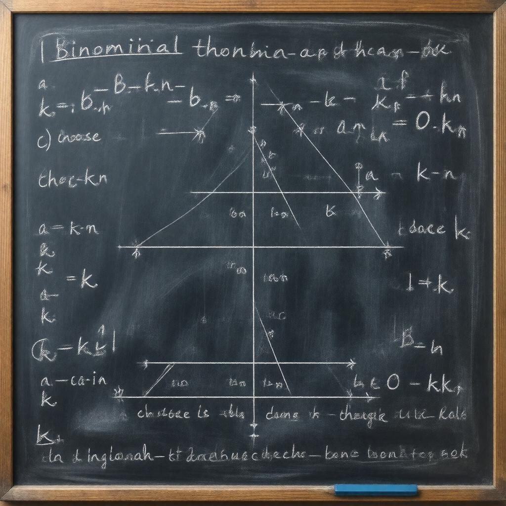Click to view larger image AI-created image of binomial theorem