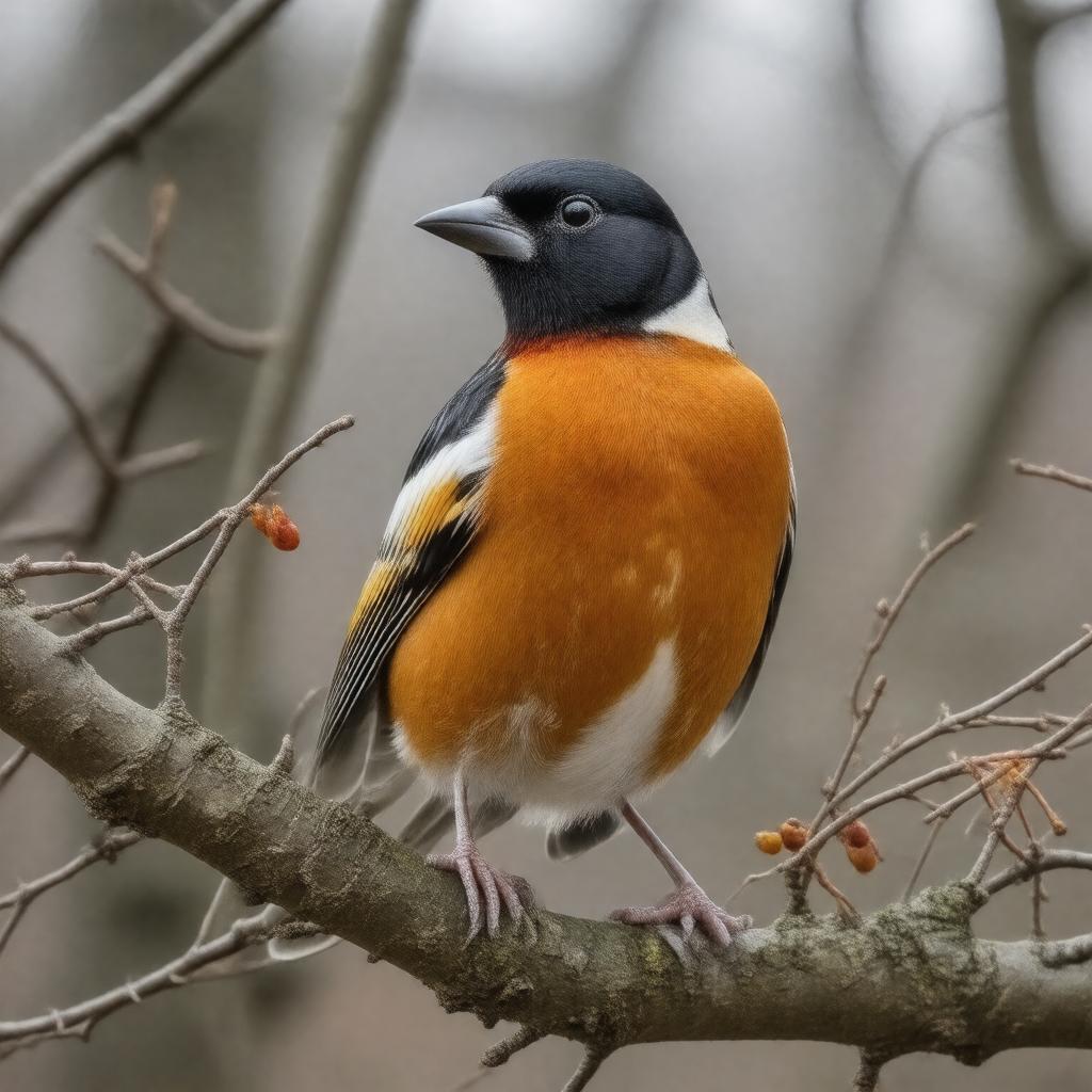 AI-created image of black-headed grosbeak