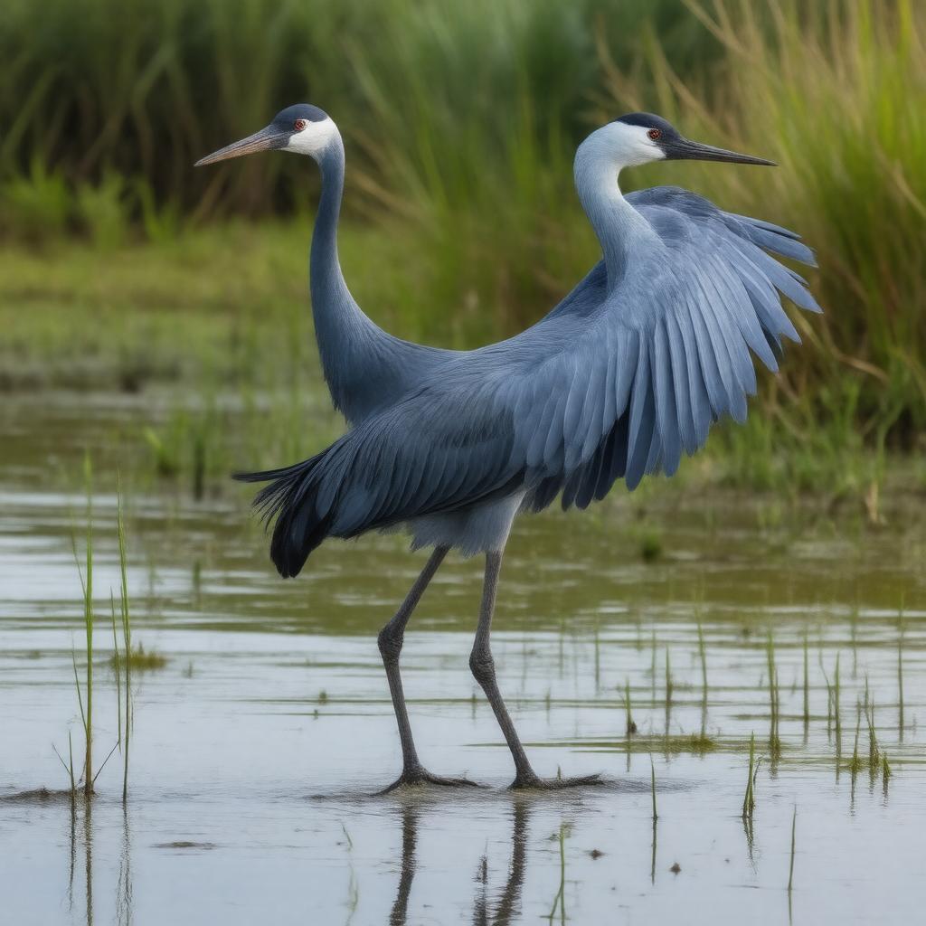 Click to view larger image AI-created image of blue crane
