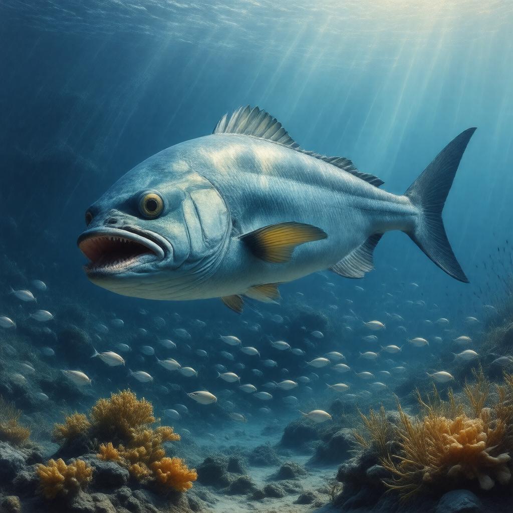 AI-created image of bluefish