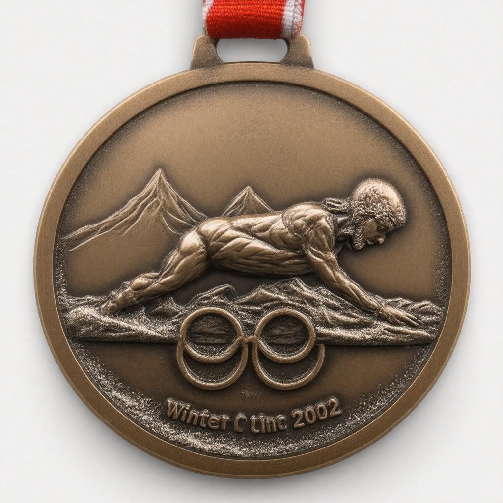 Click to view larger image AI-created image of bronze medal, 2002 Winter Olympics