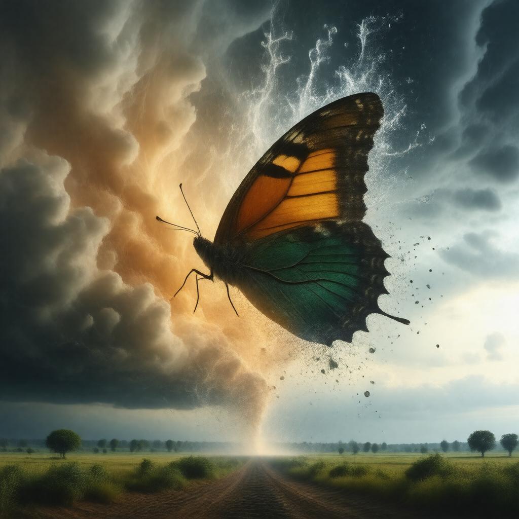 Click to view larger image AI-created image of butterfly effect