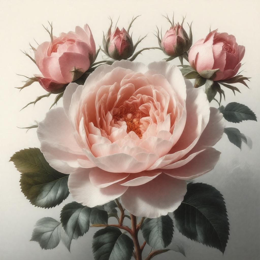 Click to view larger image AI-created image of cabbage rose