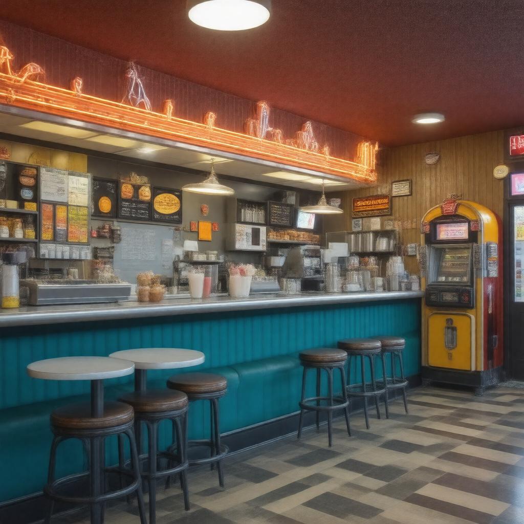 Click to view larger image AI-created image of café