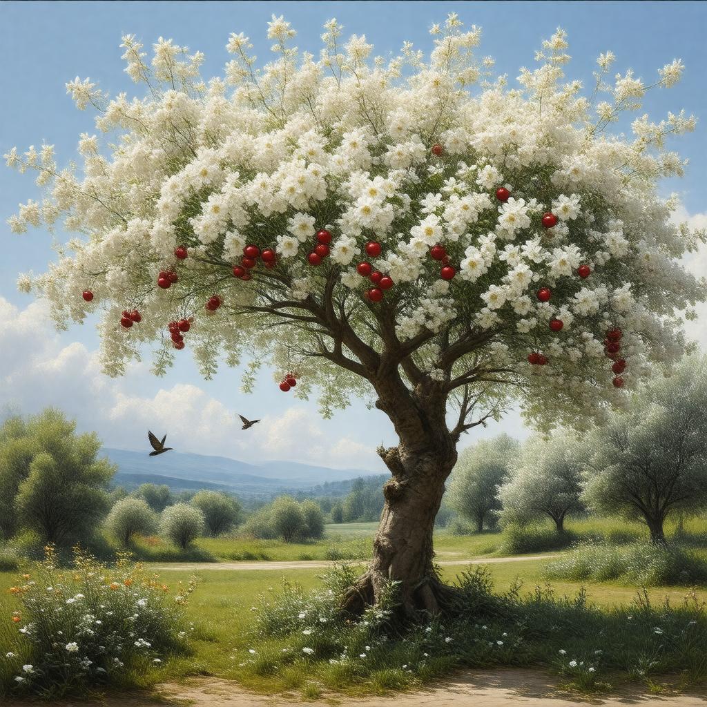 AI-created image of cherry (Prunus avium)