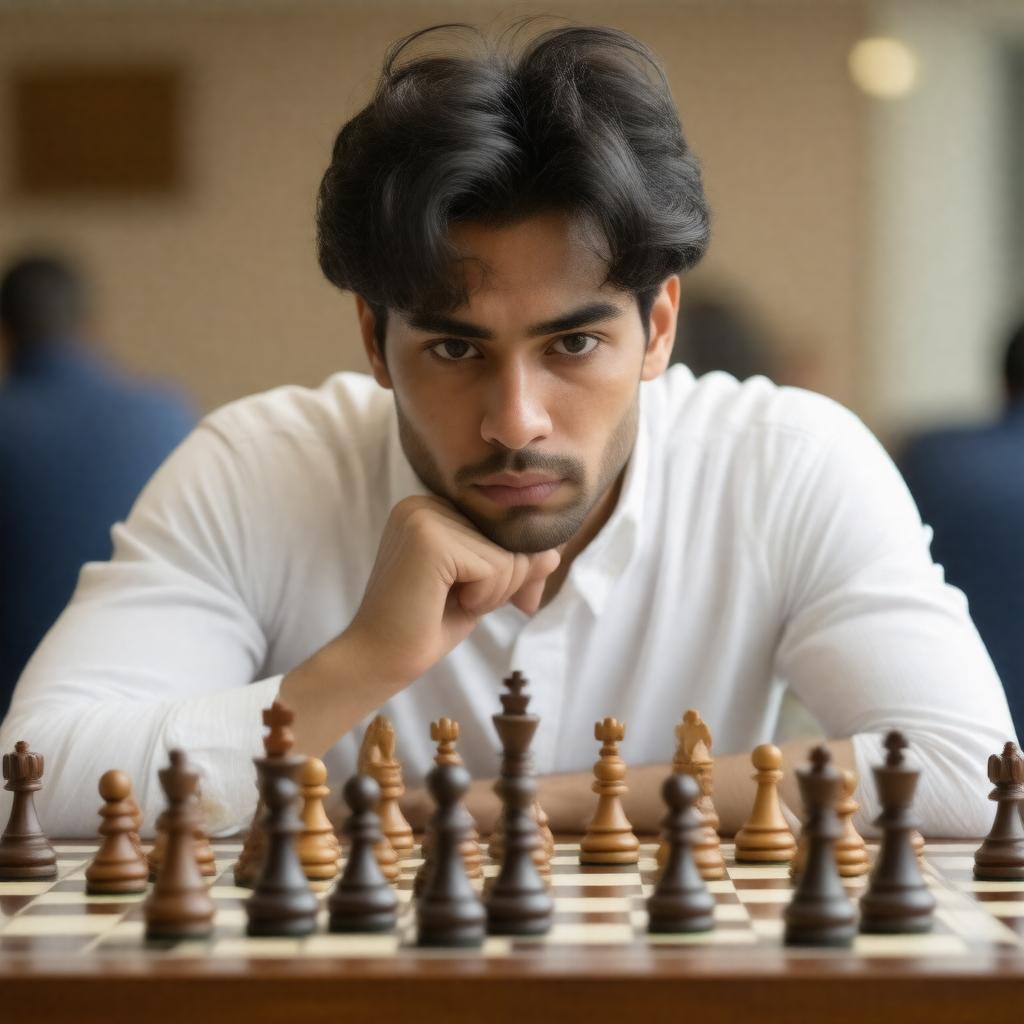 Click to view larger image AI-created image of chess player