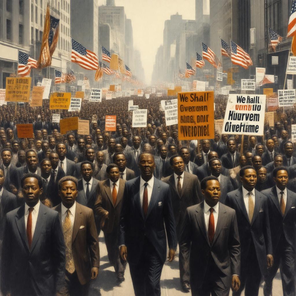AI-created image of civil rights protest (1963)