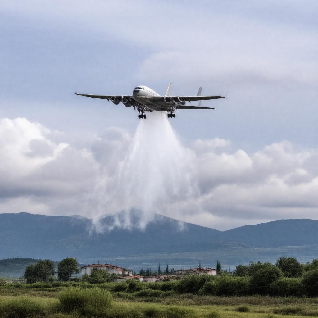 AI-created image of cloud seeding