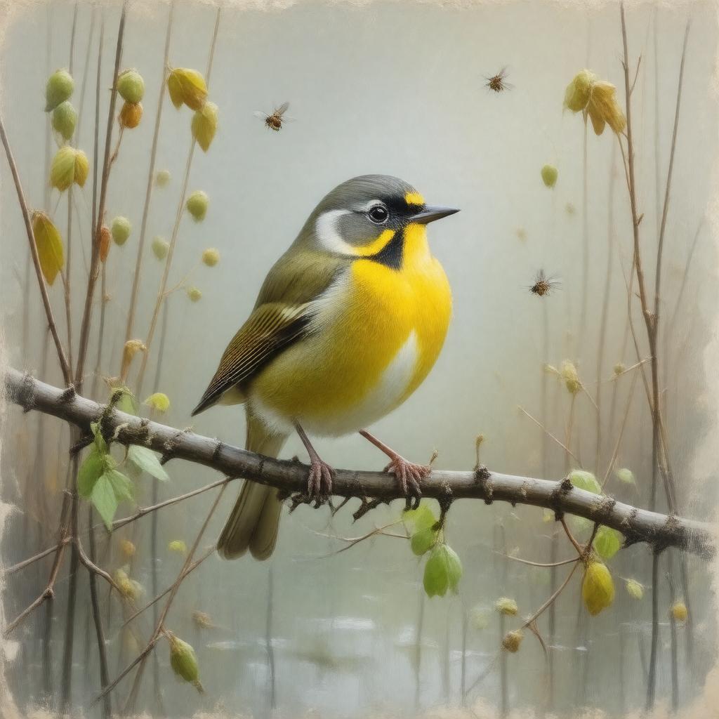 AI-created image of common yellowthroat