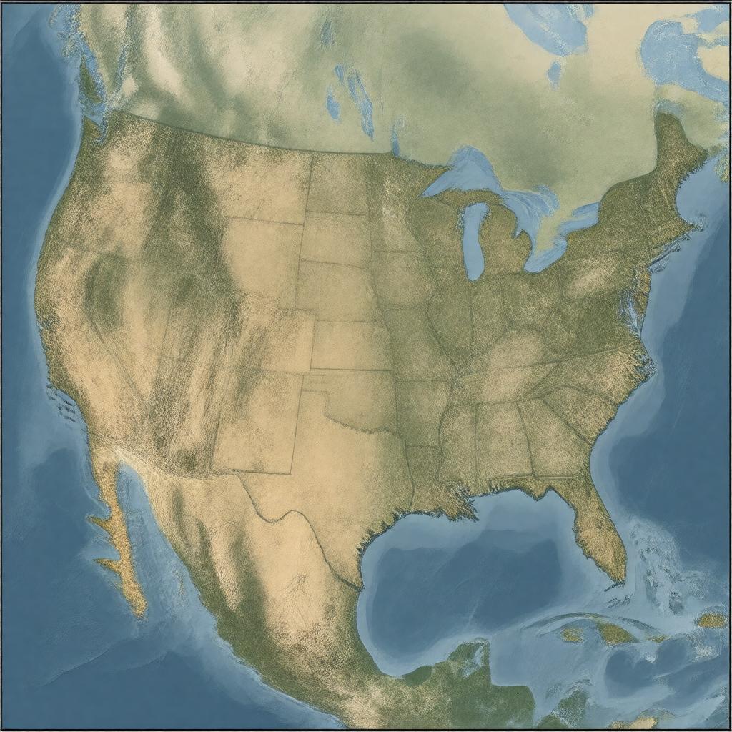 AI-created image of contiguous United States
