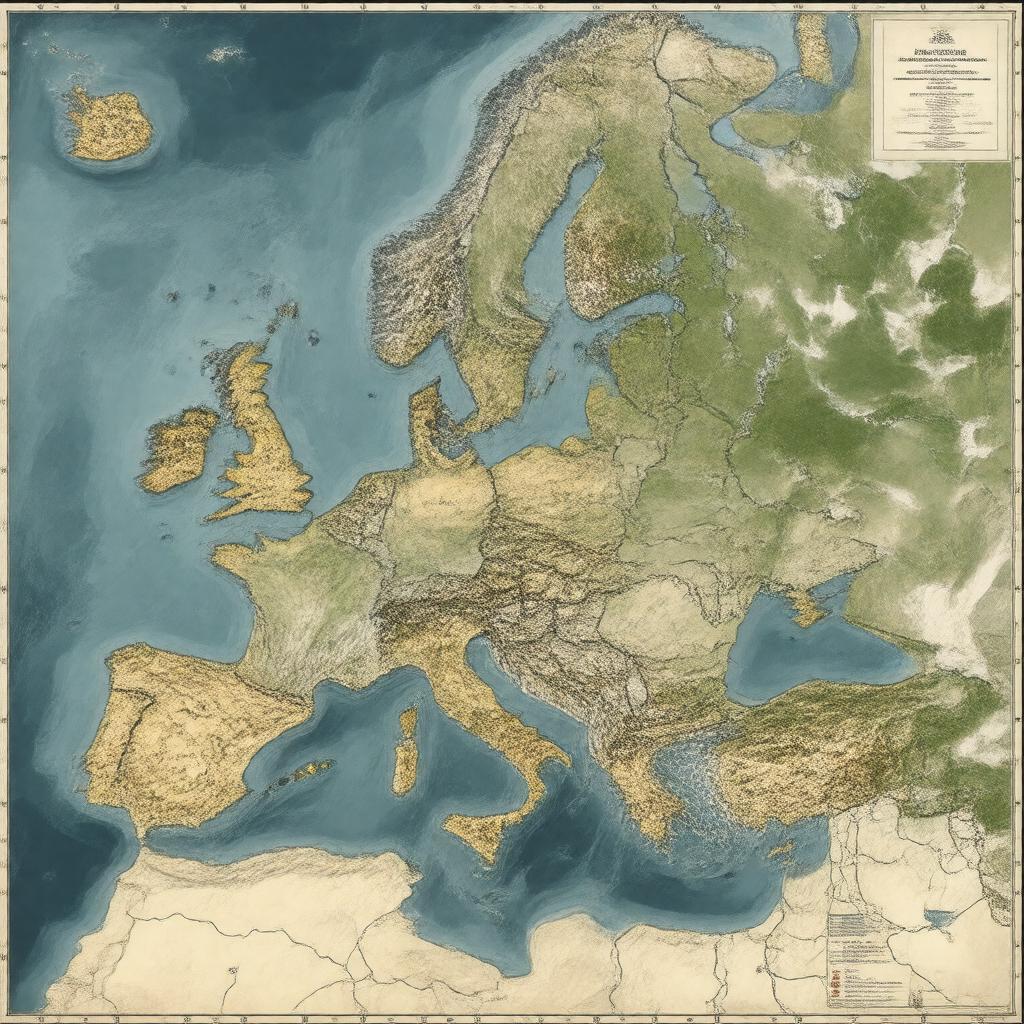 AI-created image of continental Europe