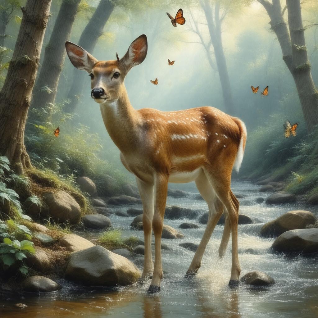 AI-created image of deer