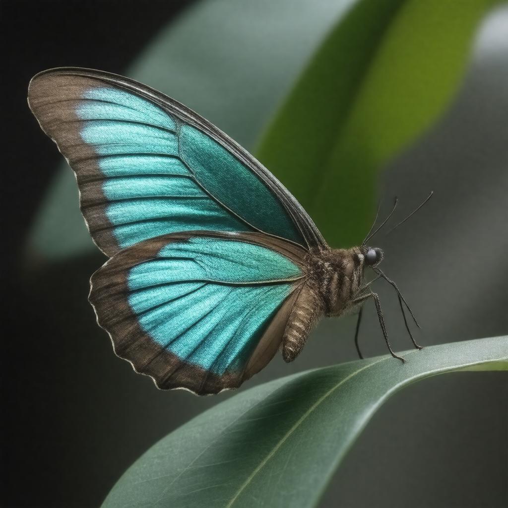 AI-created image of dog-head butterfly