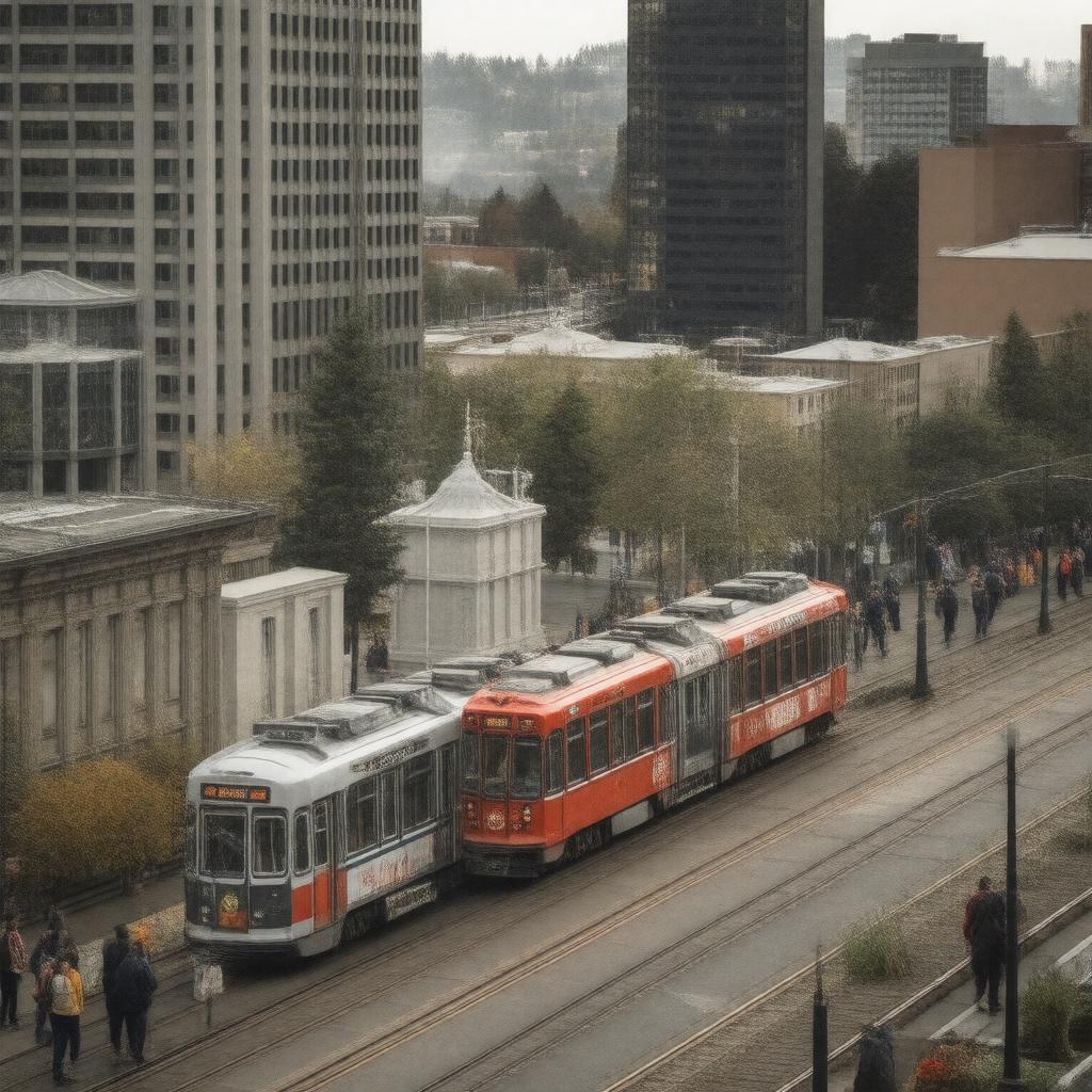 AI-created image of downtown Portland