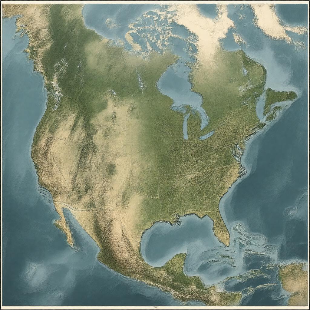 AI-created image of eastern North America