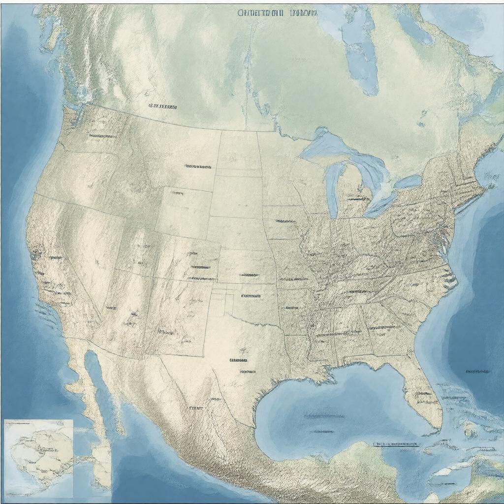 AI-created image of eastern and central United States