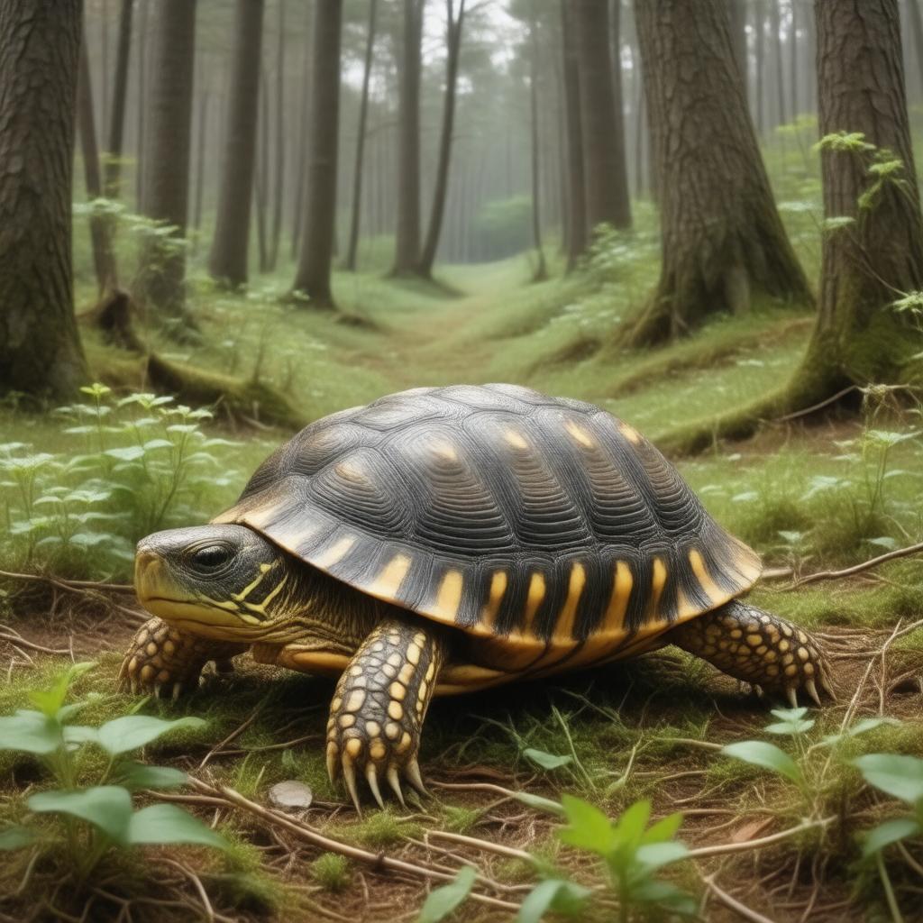 AI-created image of eastern box turtle