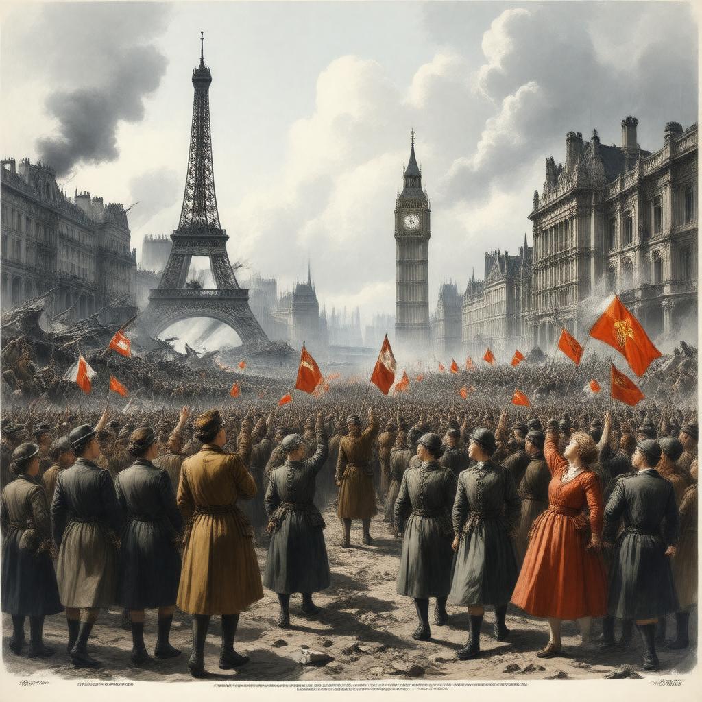 AI-created image of end of World War II