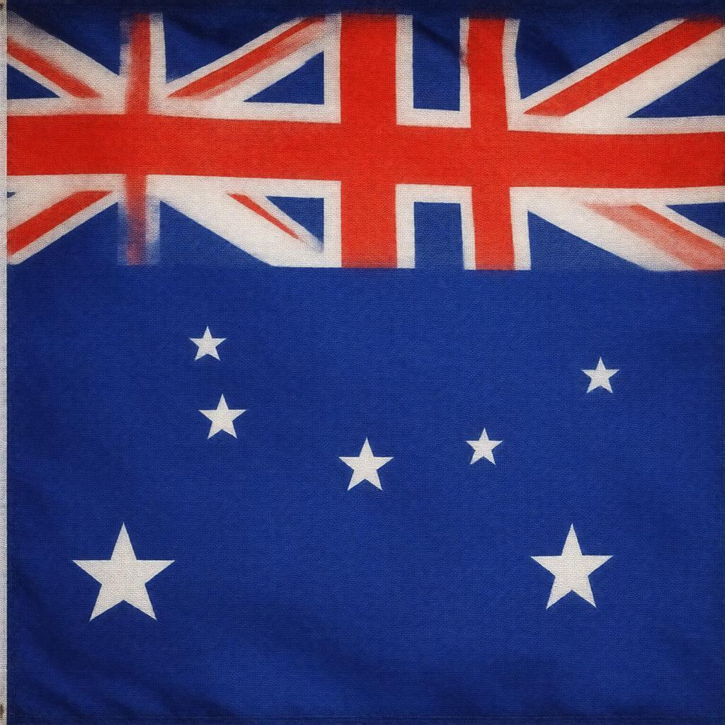 Click to view larger image AI-created image of flag of Australia
