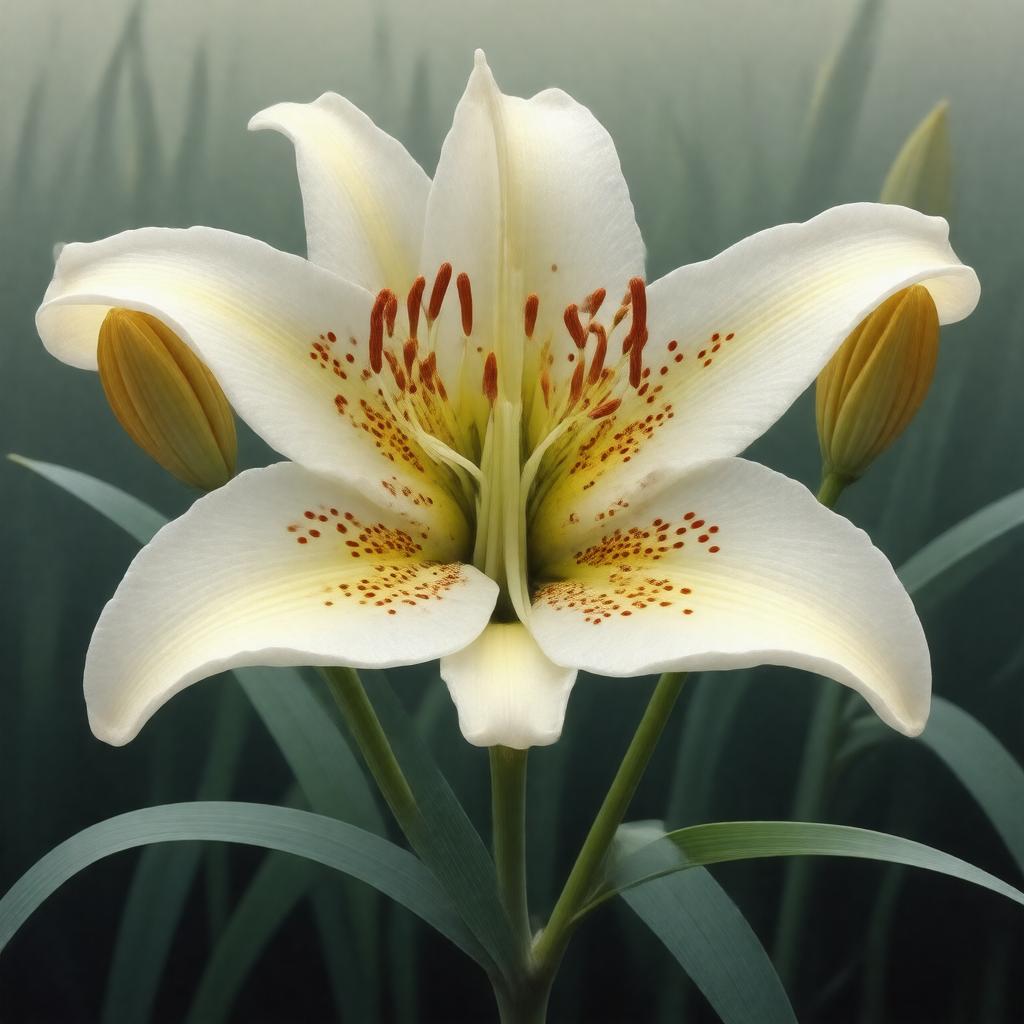 AI-created image of goldband lily