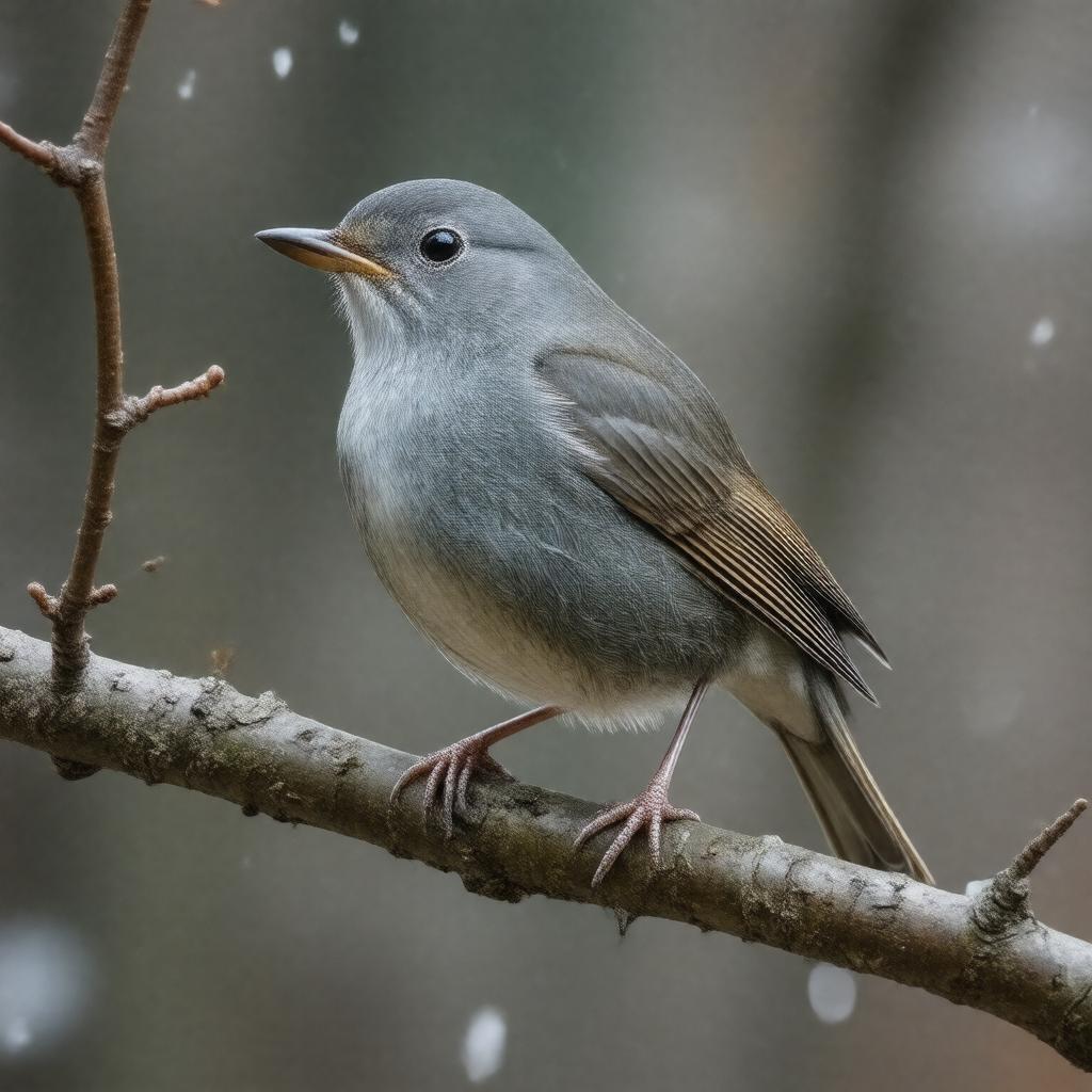 AI-created image of gray-cheeked thrush