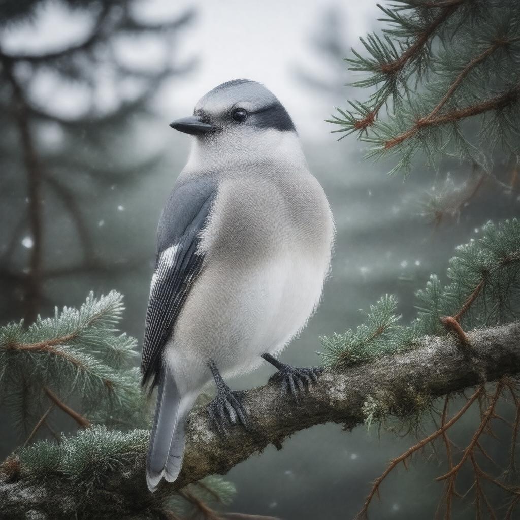 Click to view larger image AI-created image of gray jay