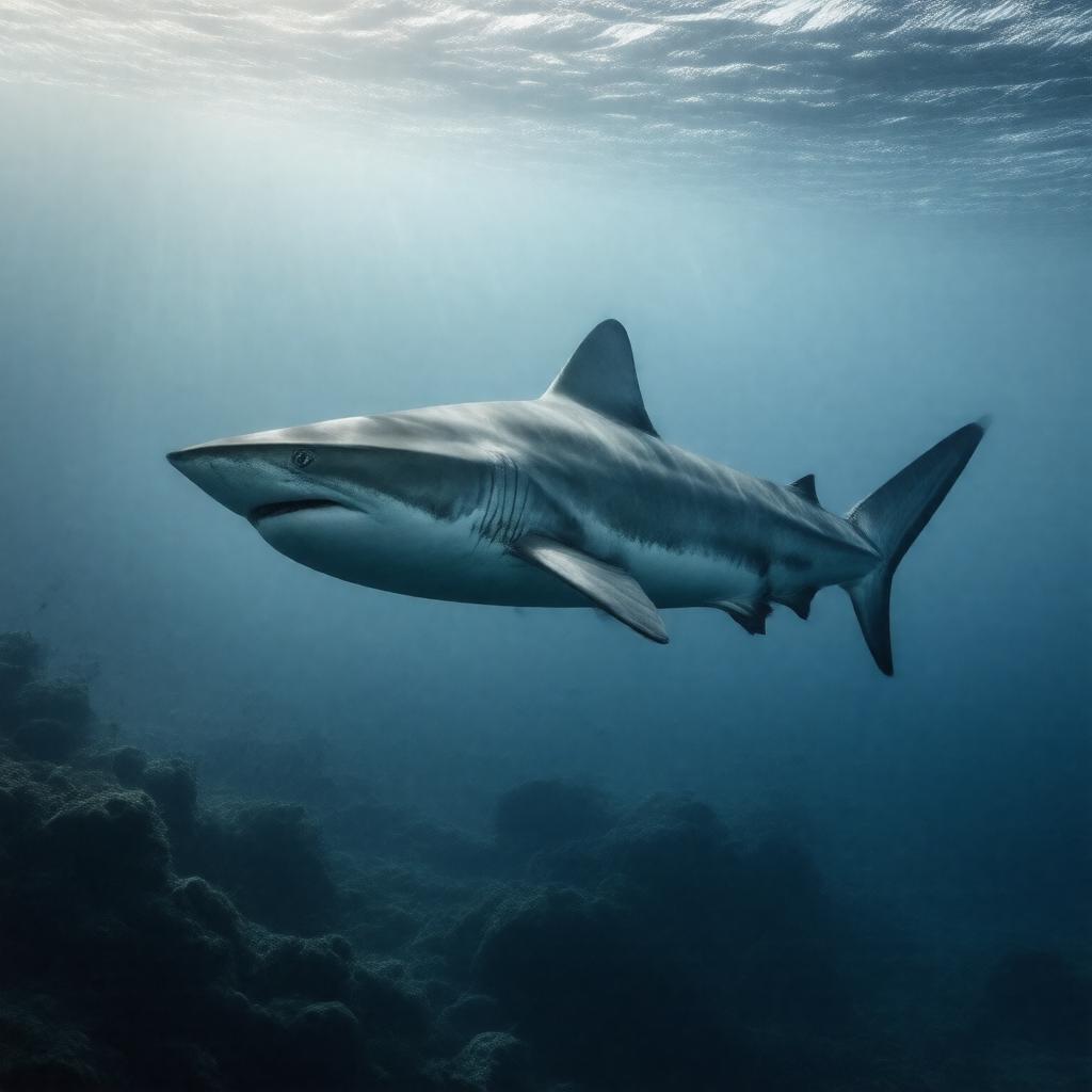 AI-created image of grey shark
