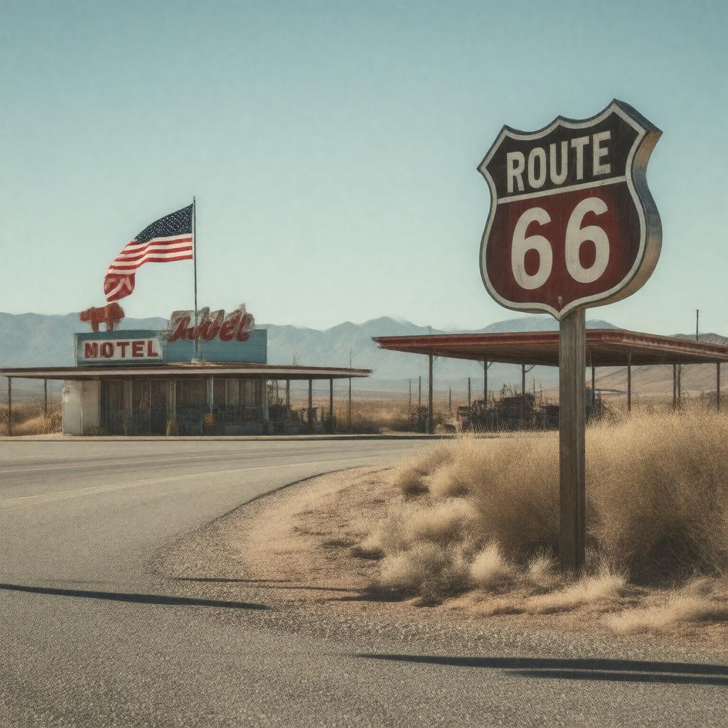 AI-created image of historic Route 66