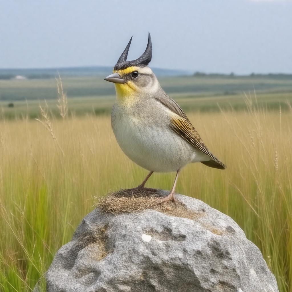 AI-created image of horned lark