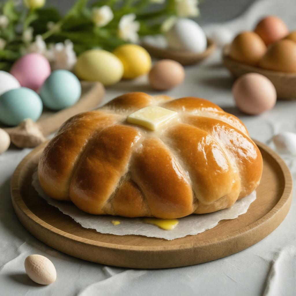 Click to view larger image AI-created image of hot cross buns