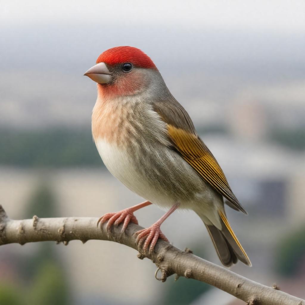 AI-created image of house finch