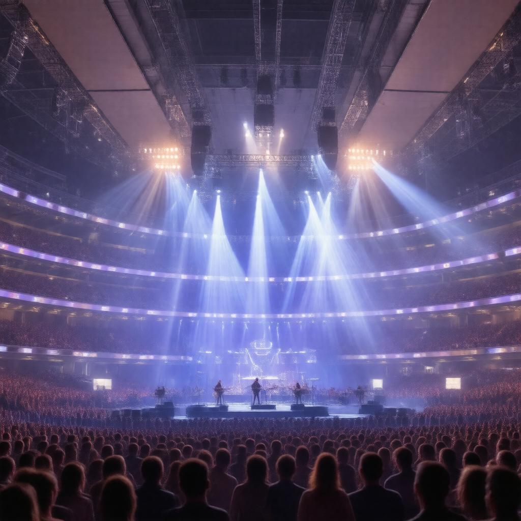 AI-created image of indigo at The O2