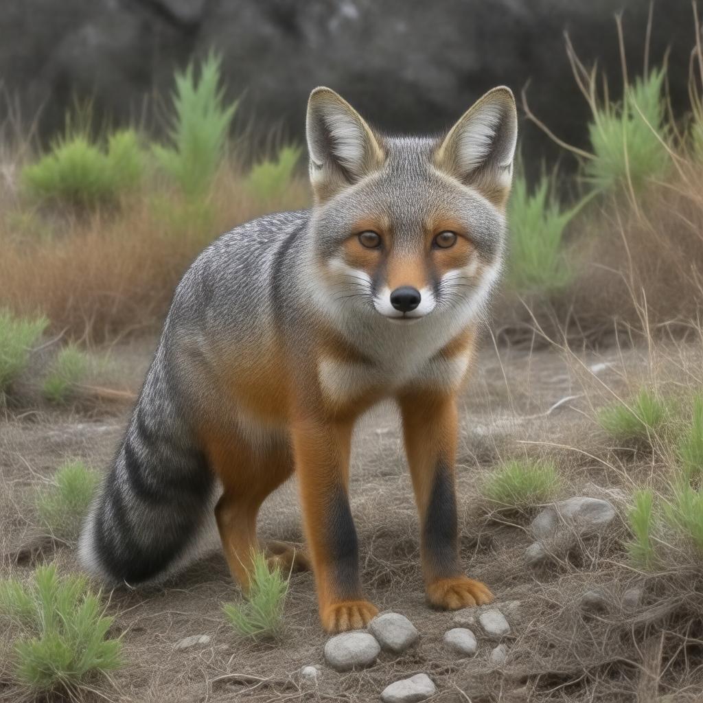 AI-created image of island fox