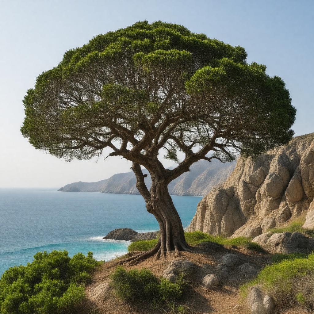 AI-created image of island oak