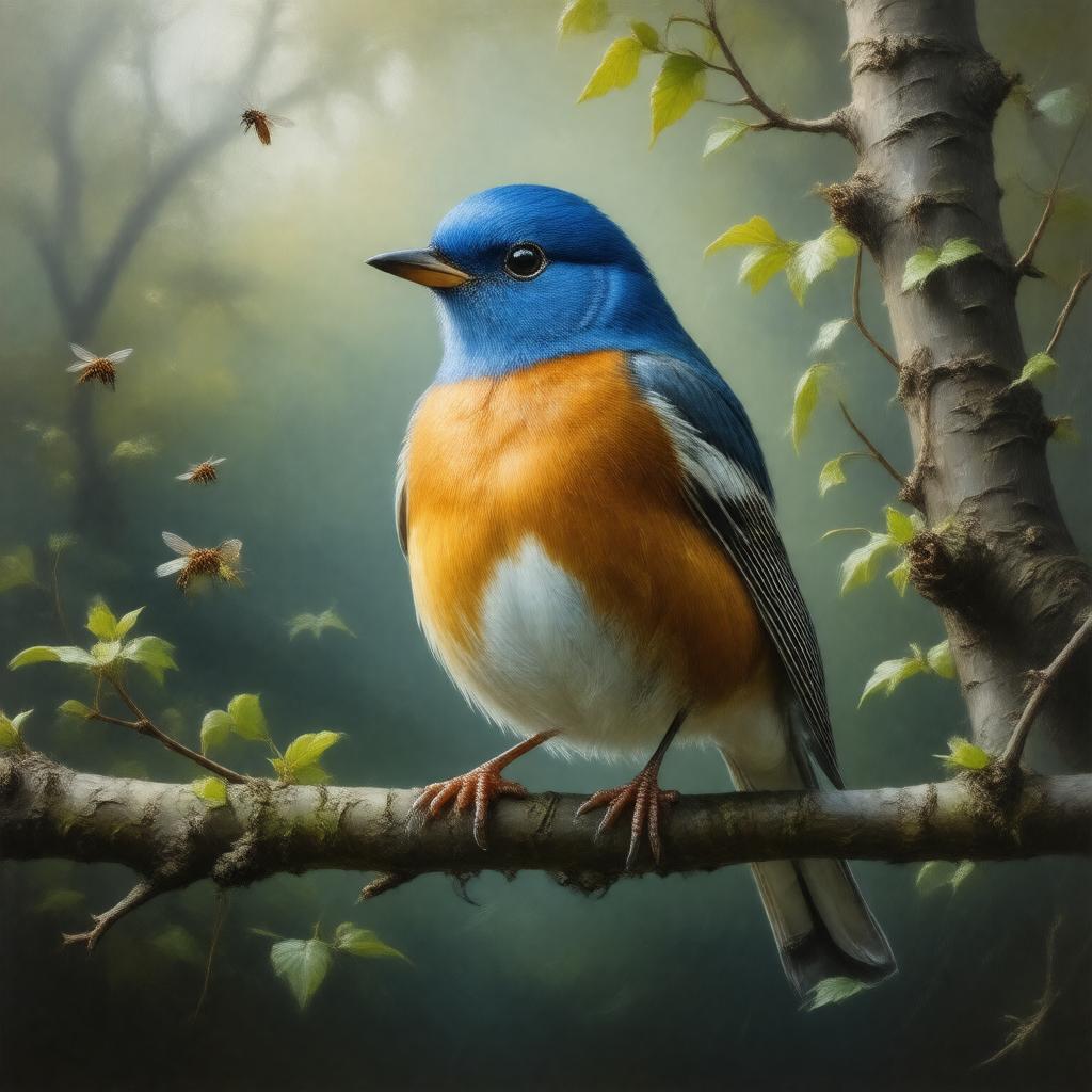 Click to view larger image AI-created image of lazuli bunting
