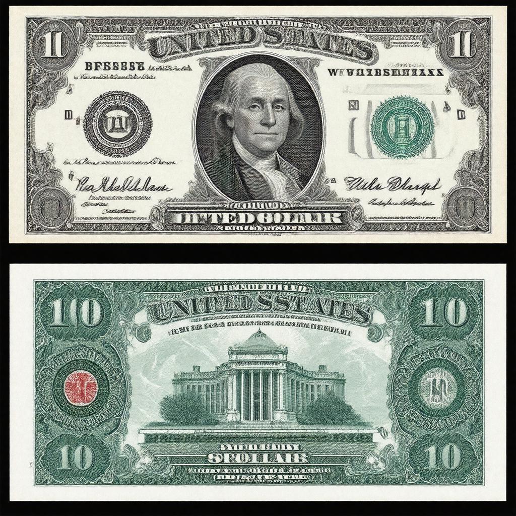 AI-created image of legal tender note