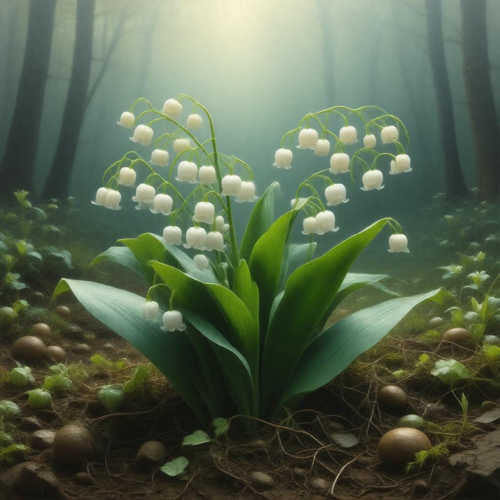 AI-created image of lily of the valley