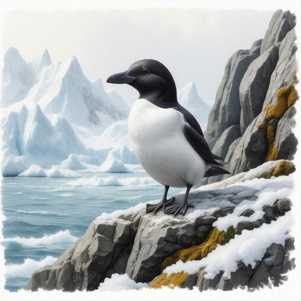 AI-created image of little auk