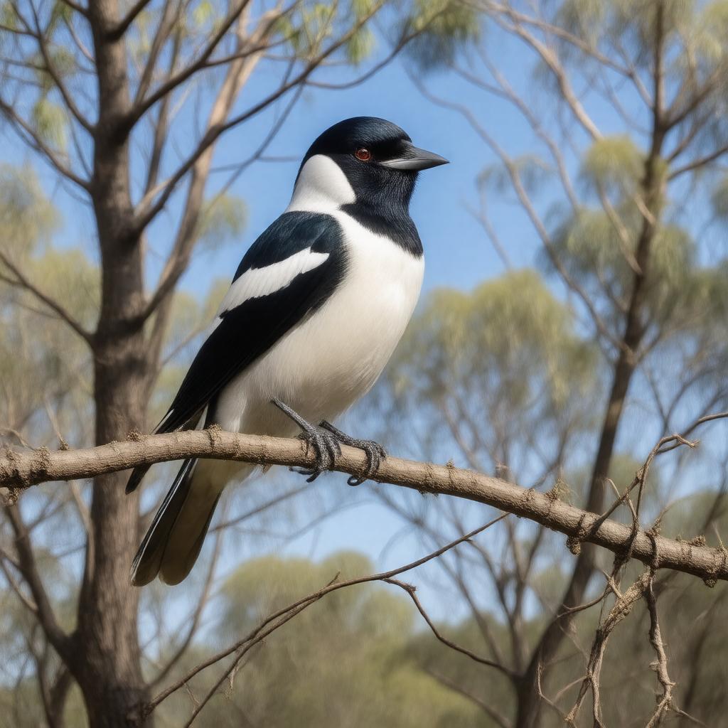 AI-created image of magpie-lark