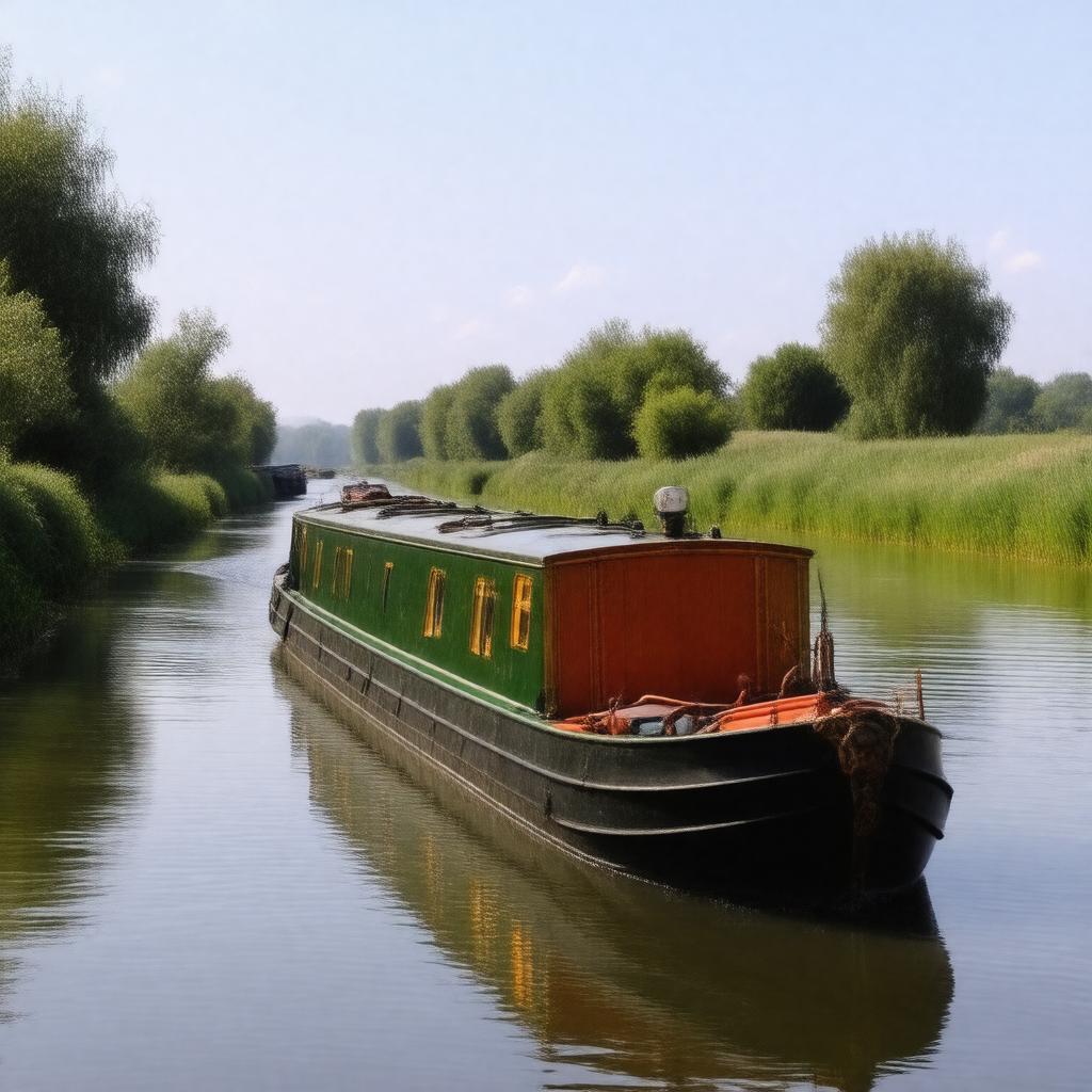 AI-created image of narrowboat Coronis