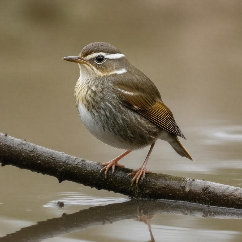 AI-created image of northern waterthrush