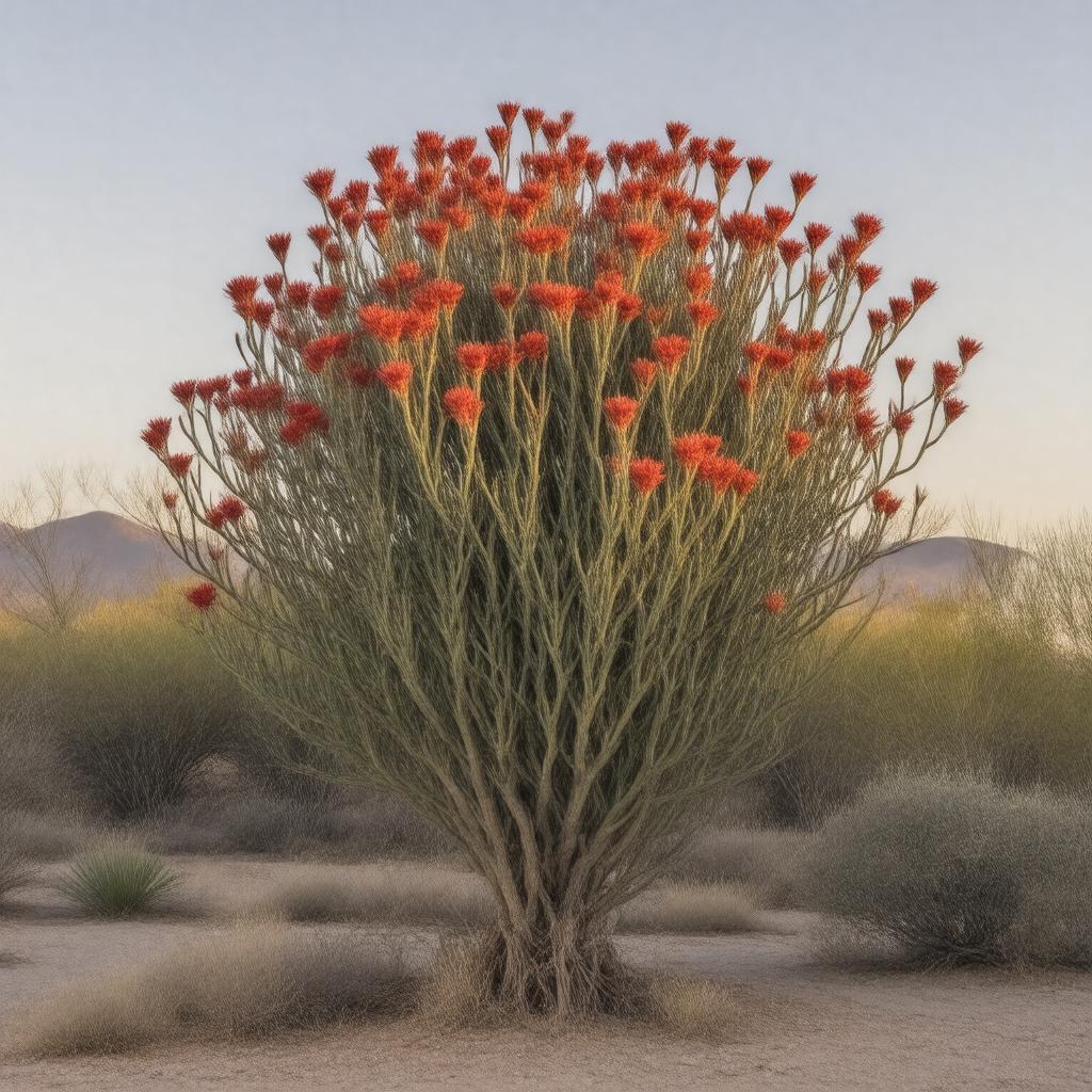 AI-created image of ocotillo