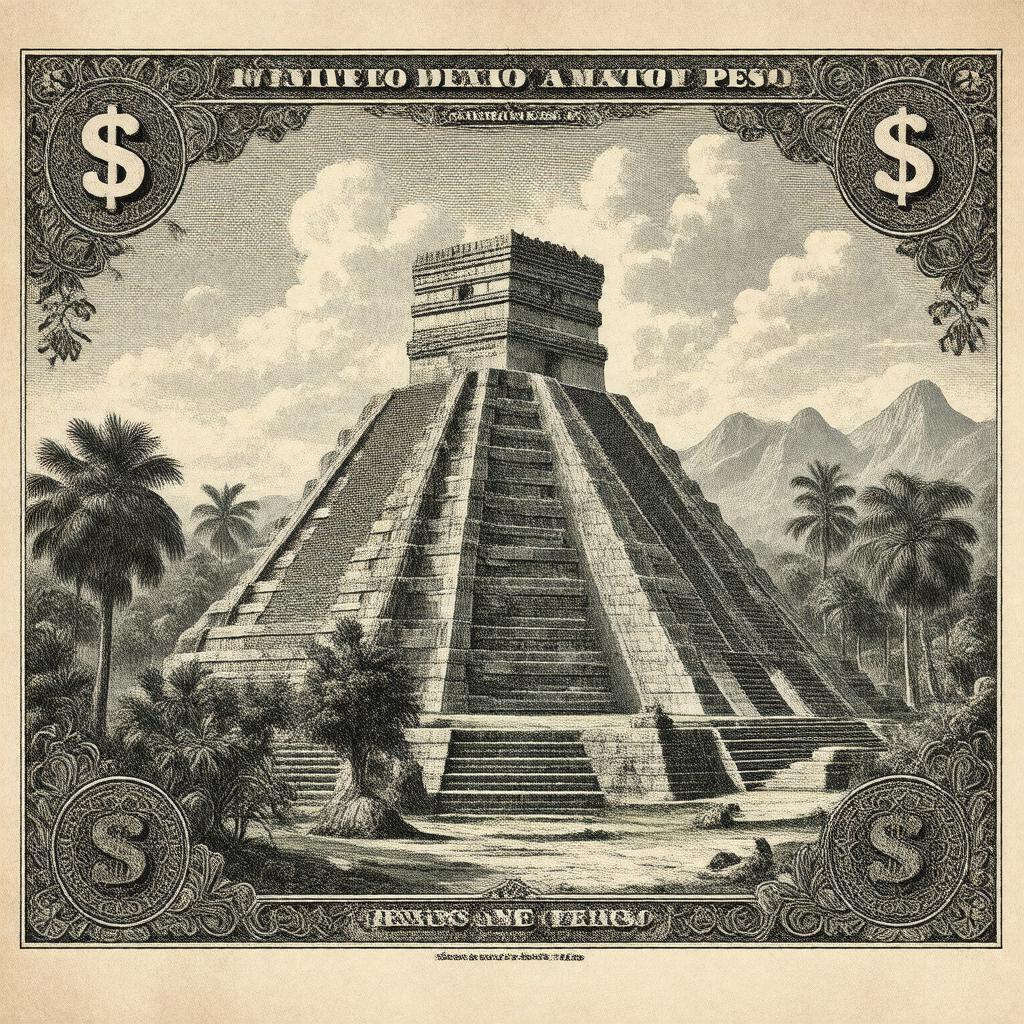 AI-created image of old Mexican peso (MXP)