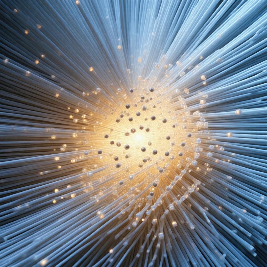 Click to view larger image AI-created image of optical fibers