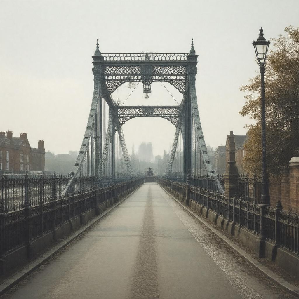 AI-created image of original Hammersmith Bridge (1827)