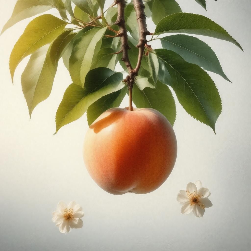 AI-created image of peach (Prunus persica)