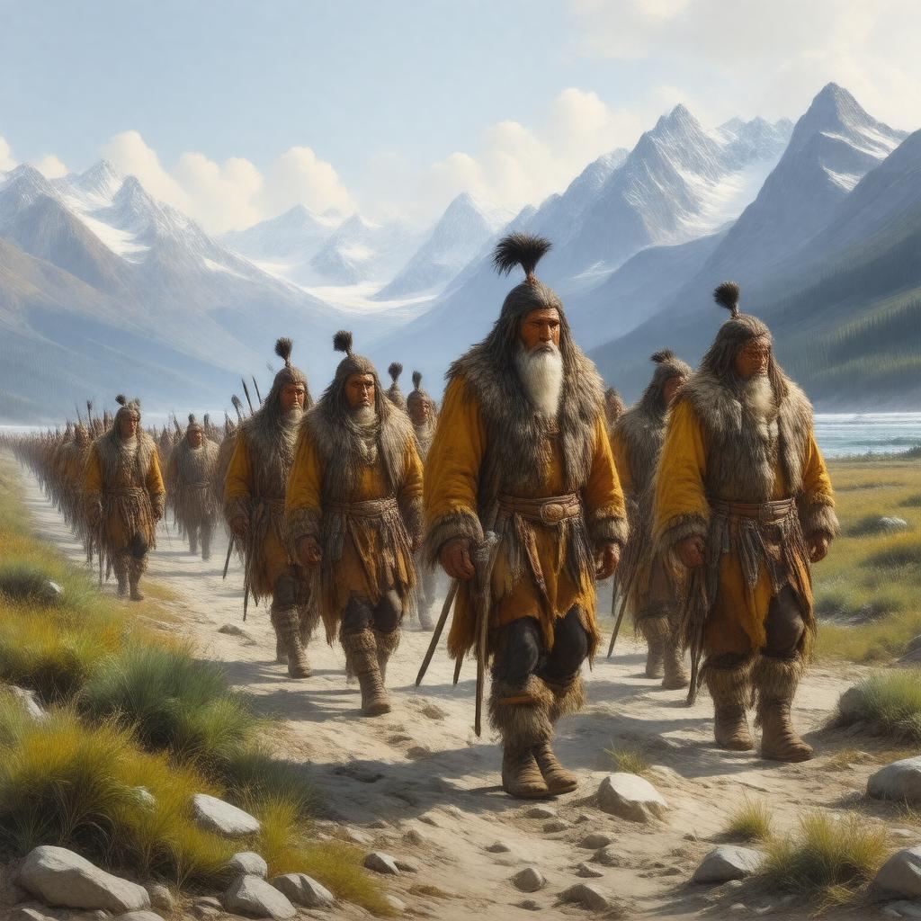 AI-created image of peopling of the Americas