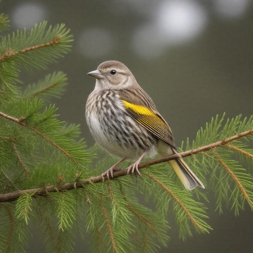 Click to view larger image AI-created image of pine siskin
